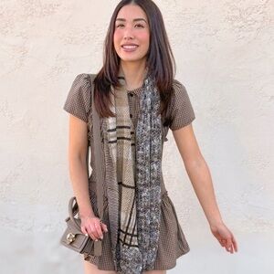 Mixed Texture Infinity Scarf Wear 2 Ways